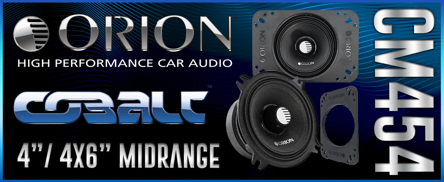 Orion - CM454 - 4 (4x6) Inch 4 Ohm Midrange Speaker 100 Watts RMS