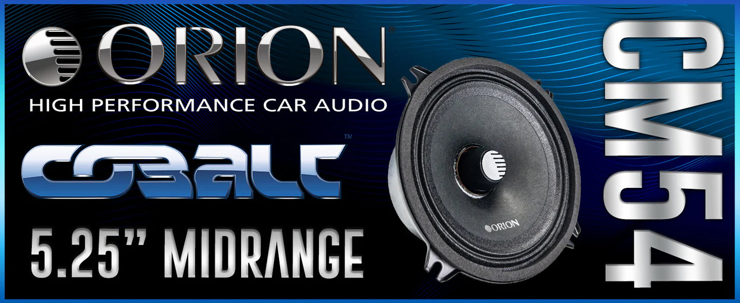 Orion - CM54 - 5.25 Inch 4 Ohm Midrange Speaker 125 Watts RMS