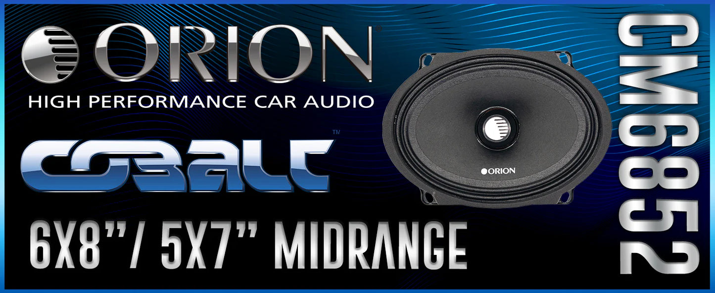 Orion - CM6852 - 5x7/6x8 Inch 2 Ohm Midrange Speaker 250 Watts RMS
