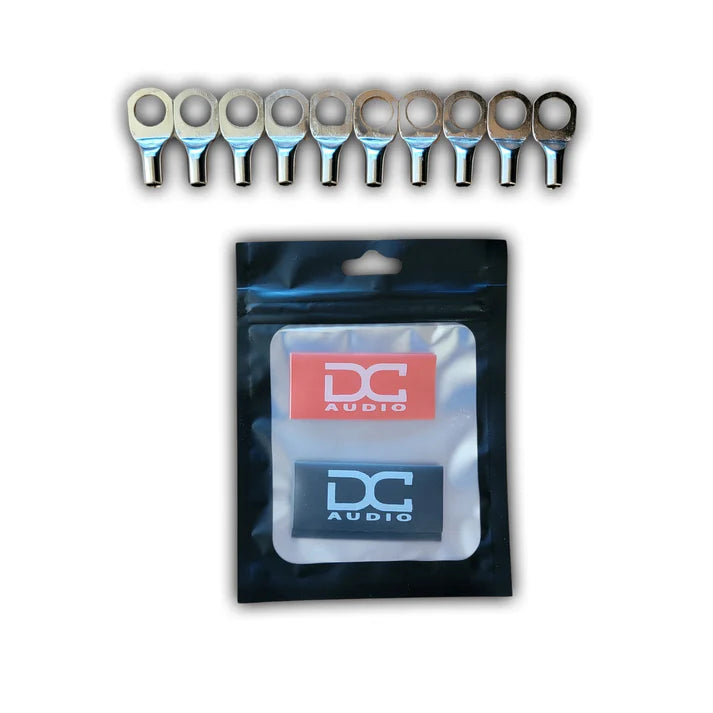 DC Audio -DC Audio 8AWG-10mm Hole Copper Ring Terminals w/ Heat Shrink 10 image 4