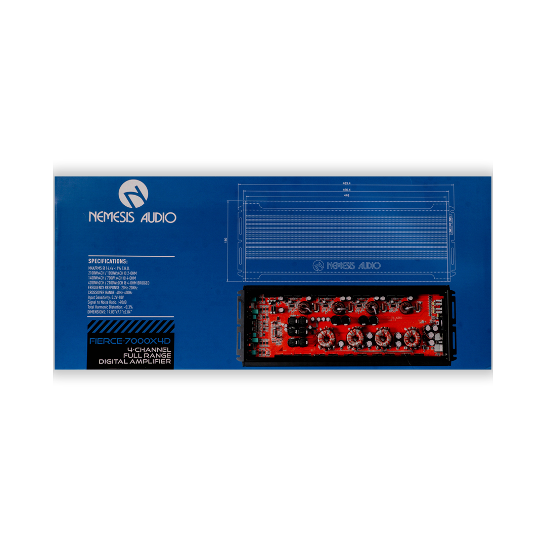 Nemesis Audio - FIERCE-7000X4D - 7,000W Max/ 4,200W RMS 4-CH Class D Amp image 3