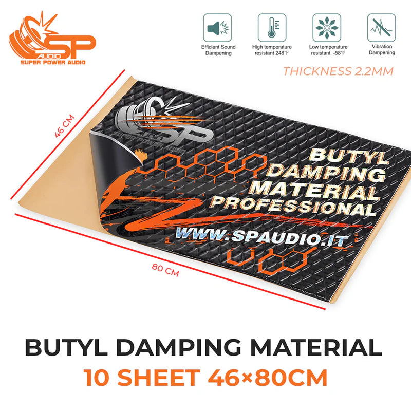 SP Audio - BUTYL MATERIAL 10 SHEET NEW - THICKNESS 2.2mm image 1