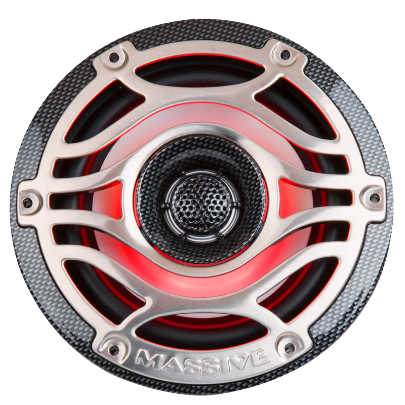 Massive Audio - T65S - 6.5" 160 Watts Marine Coaxial LED Speakers (PAIR) image 1