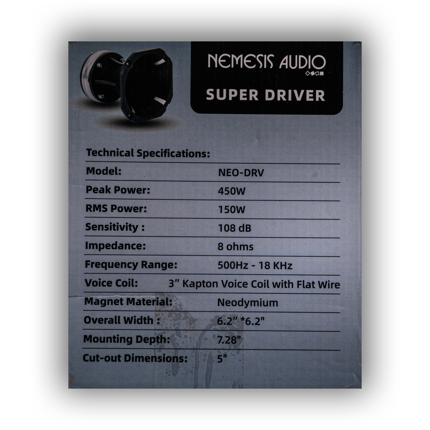 Nemesis Audio - NEO-DRV - Super Driver 450W Max 150W RMS 8-Ohm image 4