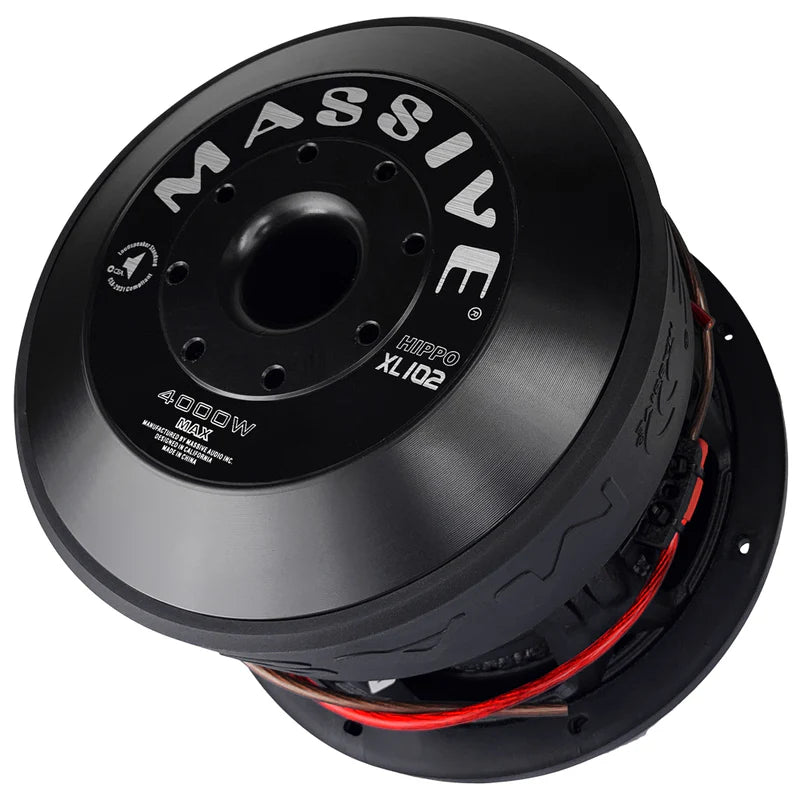 Massive Audio - HIPPOXL102 - 10" 2000 Watts RMS Dual 2 Ohm 3" V.C. Mega Sub image 2