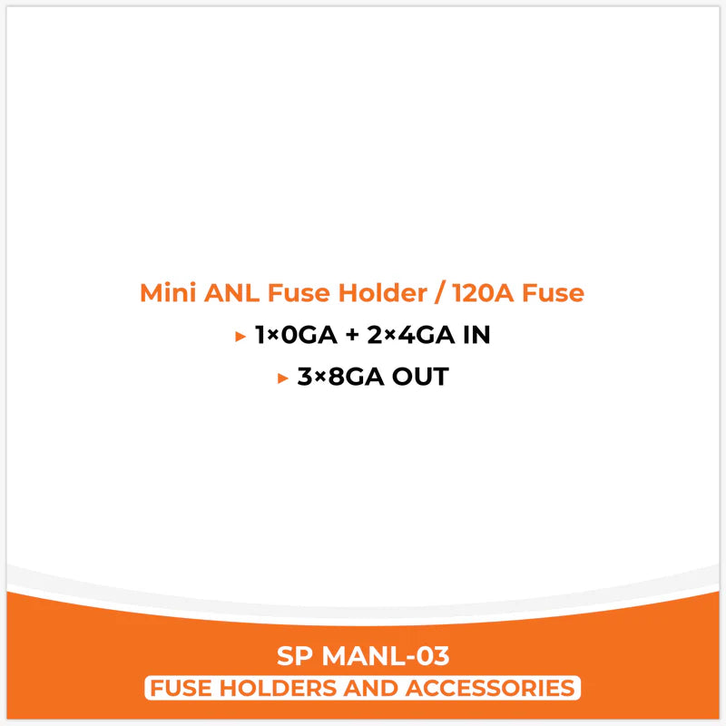 SP Audio - SP MAN 03 - FUSEHOLDER 1x0Ga+2x4GA IN + 3x8 GA OUT image 1