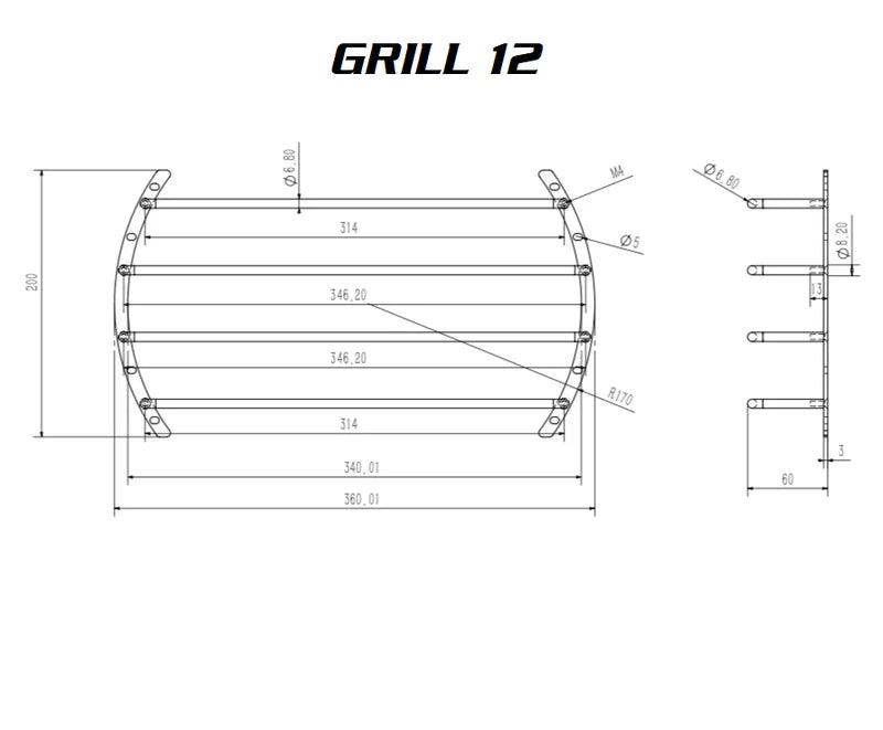 Massive Audio - GRILL12 - 12" Deep Anodized Steel Protective Subwoofer Grill image 3