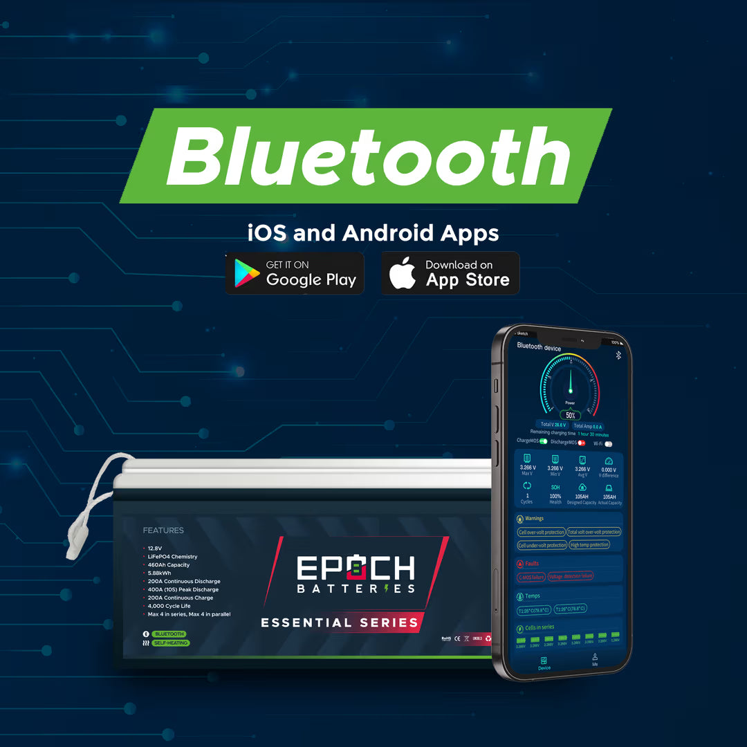 Epoch Batteries - 12460A-H - 12V 460Ah Bluetooth & Heated LiFePO4 Batt image 1
