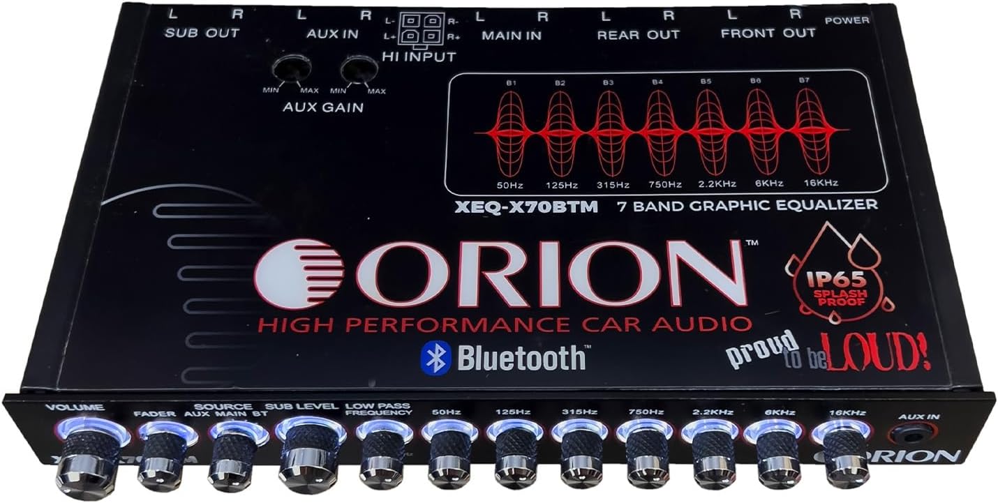 Orion -XEQ-X70BTM - 7-BAND GRAPHIC EQUALIZER 7-Band Graphic Equalizer w/ BLUETOO image 2