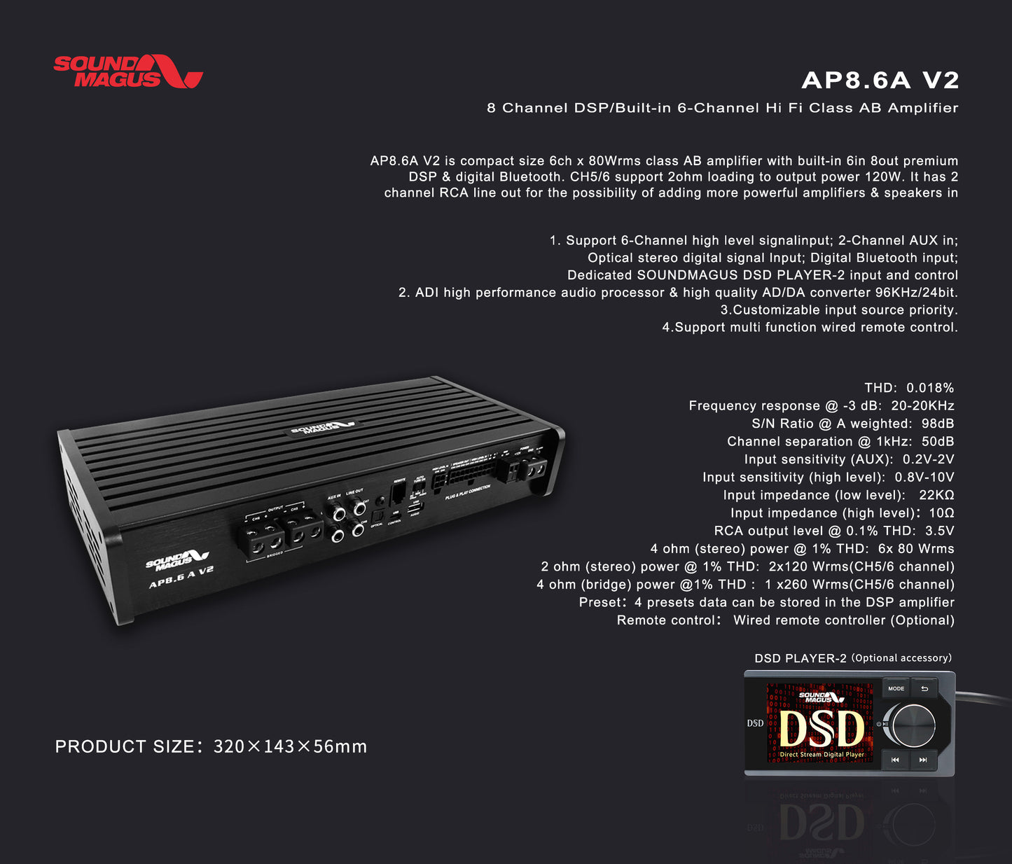 Sound Magus - AP8.6 - 8ch DSP Amp image 0