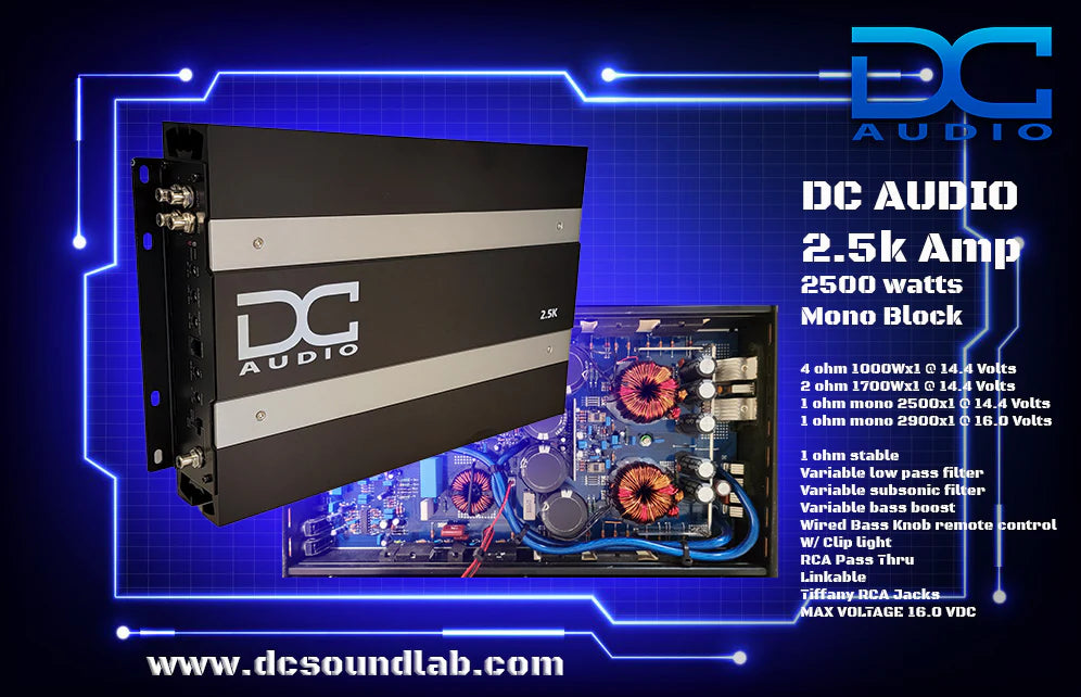 DC Audio -2.5k 2500 watt Mono Block Amplifier image 5