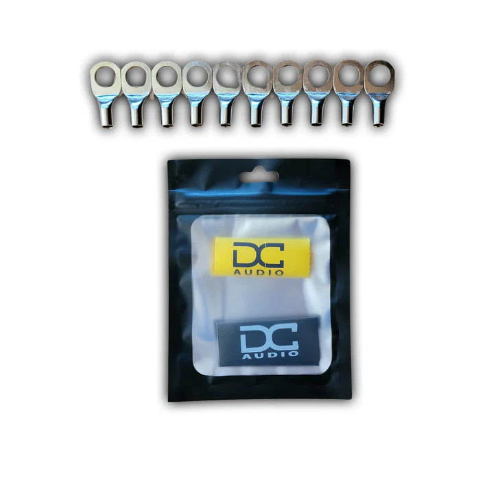 DC Audio -DC Audio 8AWG-10mm Hole Copper Ring Terminals w/ Heat Shrink 10 image 2