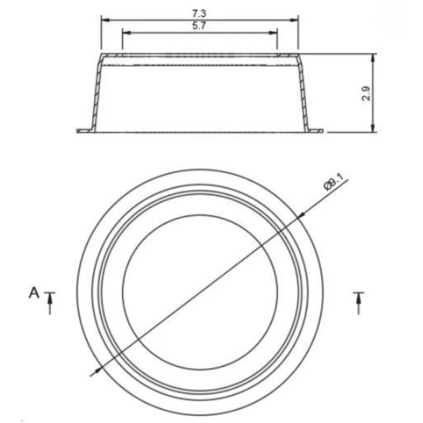 Custom Speaker Pods -6.5″ Universal Flat Speaker Pod for any flat mounting image 2