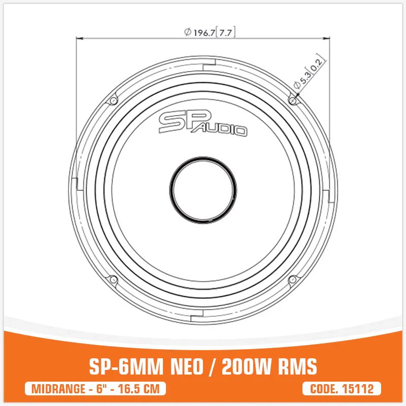 SP Audio - SP 6MM NEO MIDRANGE EXTREME 6,5"/16,5CM NEO MAGNET 200W RMS image 10