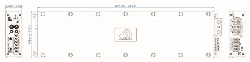 Massive Audio - P8 - 3,500 Watts RMS @ 0.5 Ohm Mono Mega Amplifier image 3