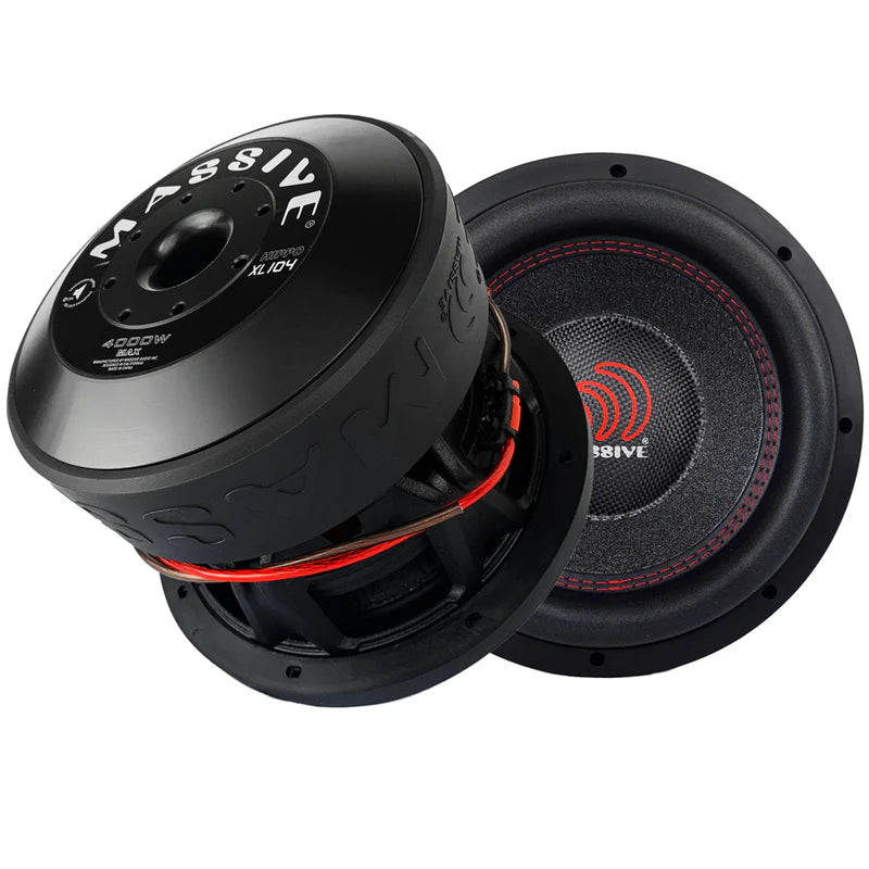 Massive Audio - HIPPOXL104 - 10" 2000 Watts RMS Dual 4 Ohm 3" V.C. Mega Sub image 0