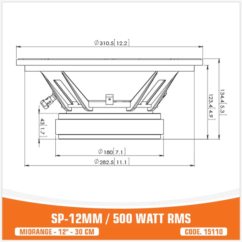 SP Audio - SP 12MM MIDRANGE EXTREME 12"/30CM 500W RMS image 7