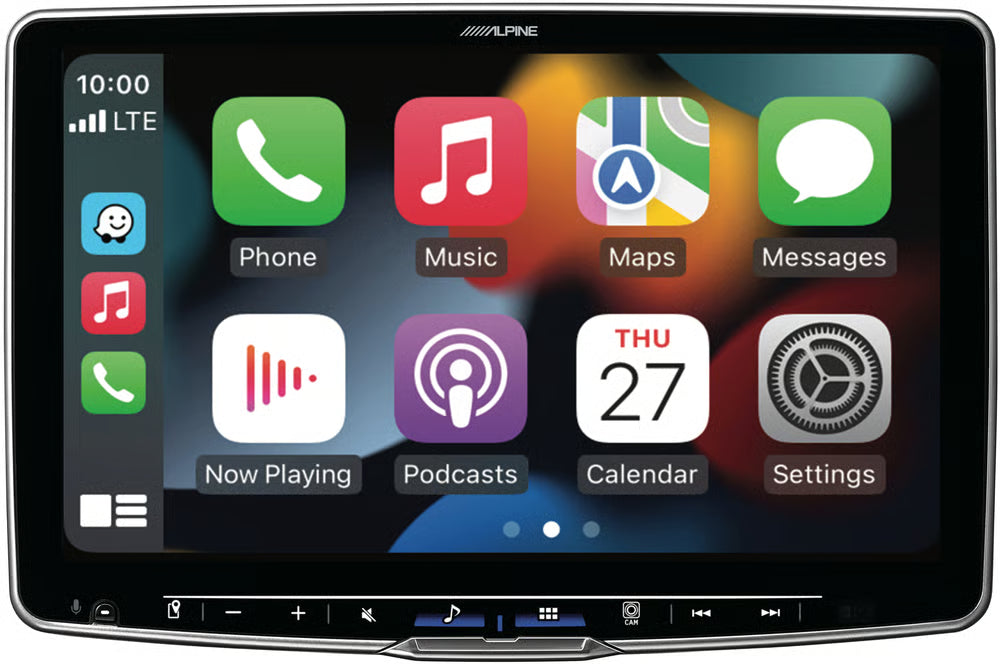 Alpine iLX-F511 11" Single DIN Floating Touchscreen Digital Multimedia Receiver with Bluetooth, Wireless Apple CarPlay, and Android Auto (SiriusXM Ready)
