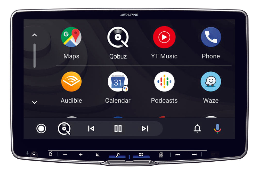 Alpine iLX-F511 11" Single DIN Floating Touchscreen Digital Multimedia Receiver with Bluetooth, Wireless Apple CarPlay, and Android Auto (SiriusXM Ready)