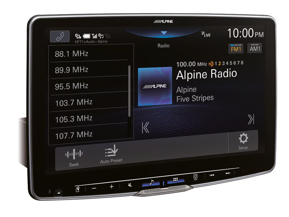 Alpine iLX-F511 11" Single DIN Floating Touchscreen Digital Multimedia Receiver with Bluetooth, Wireless Apple CarPlay, and Android Auto (SiriusXM Ready)