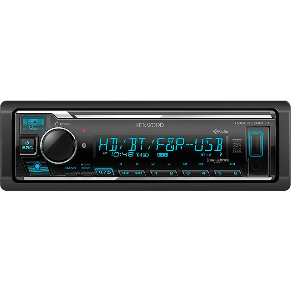 Kenwood KMM-BT732HD Single DIN Digital Media Bluetooth Receiver with HD Radio