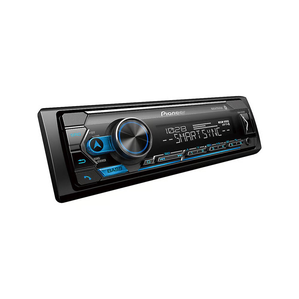 Pioneer MVH-S322BT - New (Damaged Packaging, Product A+) Single DIN Digital Media Receiver with Bluetooth and Amazon Alexa