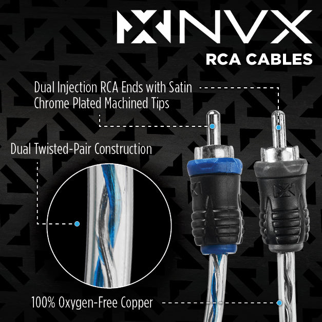 NVX XCW151 + XCA6K + XKIT02 + XAPK0 4000 Watt Peak (2000W RMS) 15" X-Series Dual 1-Ohm SPL Subwoofer + Monoblock Amplifier with 2-Ch Amplifier Wiring Kit w/ RCA with Amplifier Power Wiring Kit w/ Speaker Wire