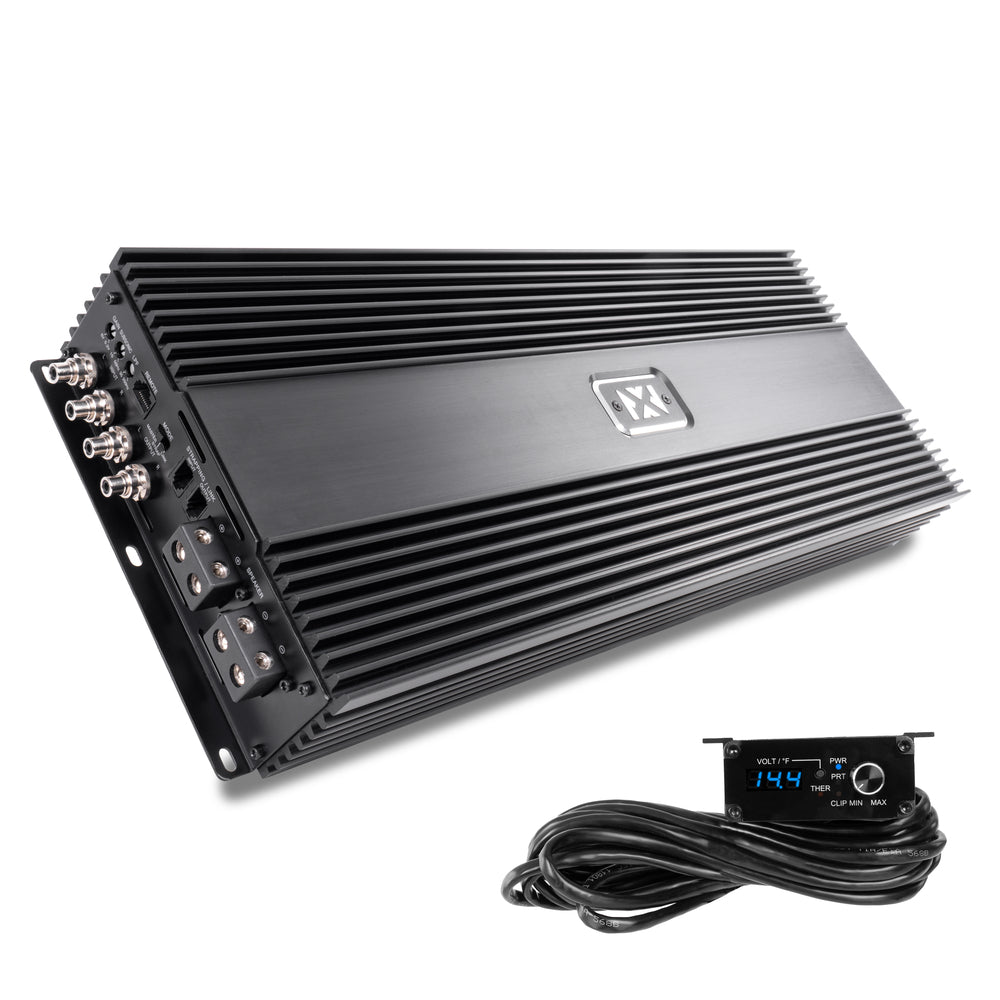 NVX XCW151 + XCA6K + XKIT02 + XAPK0 4000 Watt Peak (2000W RMS) 15" X-Series Dual 1-Ohm SPL Subwoofer + Monoblock Amplifier with 2-Ch Amplifier Wiring Kit w/ RCA with Amplifier Power Wiring Kit w/ Speaker Wire