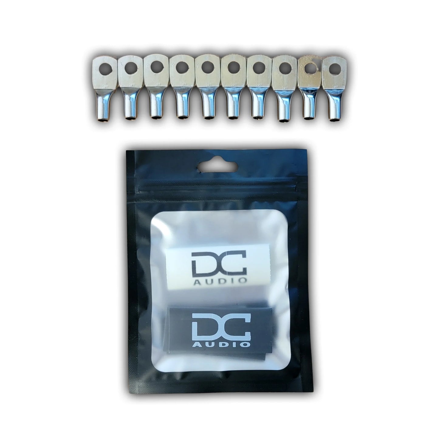 DC Audio -DC Audio 8AWG-6mm Hole Copper Ring Terminals w/ Heat Shrink 10 Pack image 4