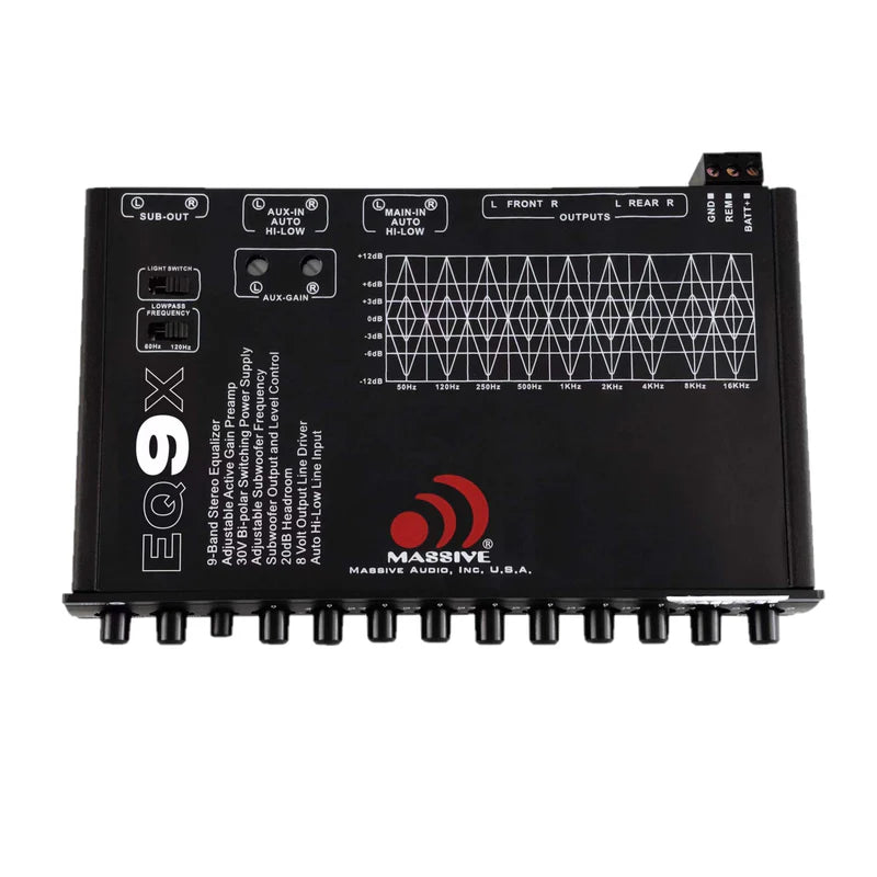 Massive Audio - EQ9X - 9 Band Car Audio Graphic Equalizer image 2