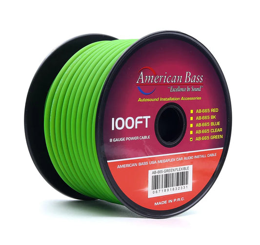 American Bass - 8 Gauge Mega Flex Power Cable 100ft Roll image 0