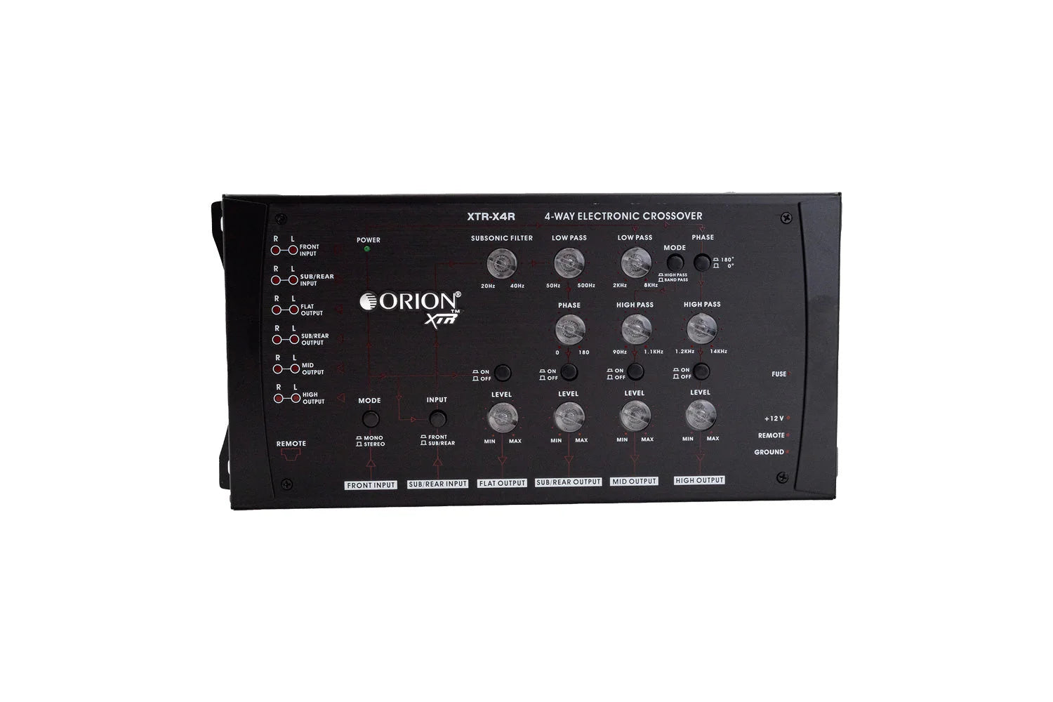 Orion - XTR-X4R 4-Way Electronic Crossover Network with Remote Bass Boos image 0