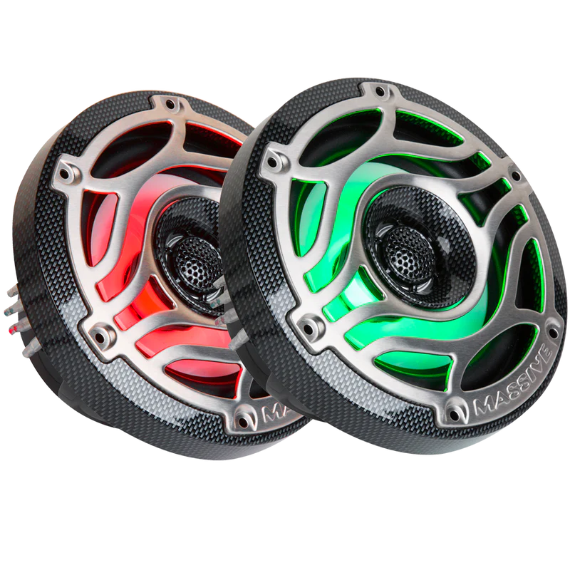 Massive Audio - T65S - 6.5" 160 Watts Marine Coaxial LED Speakers (PAIR) image 0