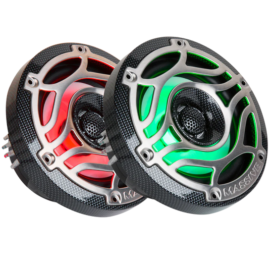 Massive Audio - T65S - 6.5" 160 Watts Marine Coaxial LED Speakers (PAIR) image 0