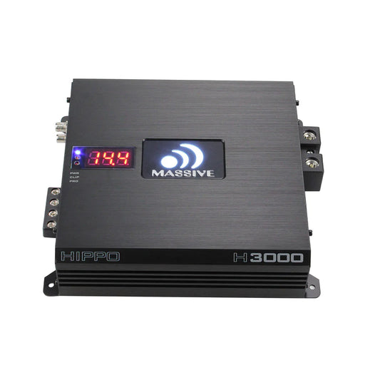 Massive Audio - H3000 - 3000 Watts RMS @ 1 Ohm Mono Block Hippo Series Amp image 0