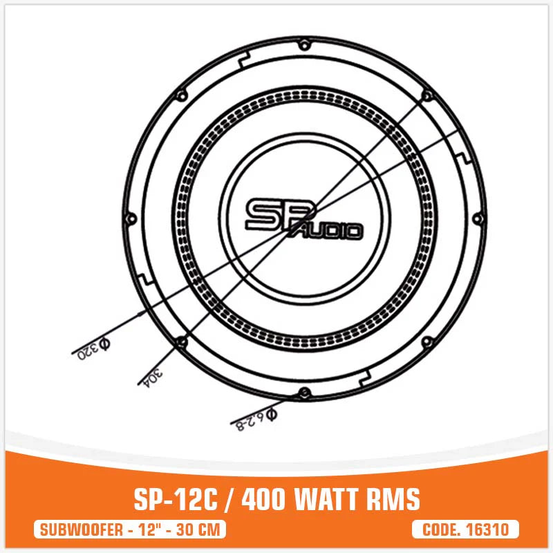 SP Audio - SP 12C SUBWOOFER 12"/30CM 400W RMS image 6
