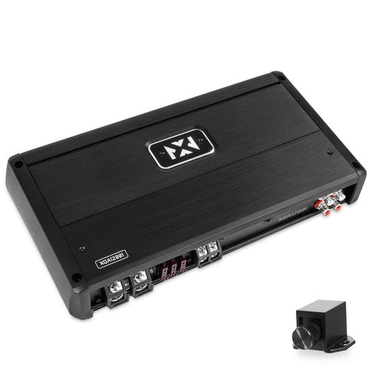 NVX 4-Channel & Mono Amp with Upgrade Kit + Capacitor Includes 4 ch Amp, 1200W Mono Amp, Amp kit, 2ch rca, 4ch rca, Speaker Wire, Big 3 kit, Capacitor