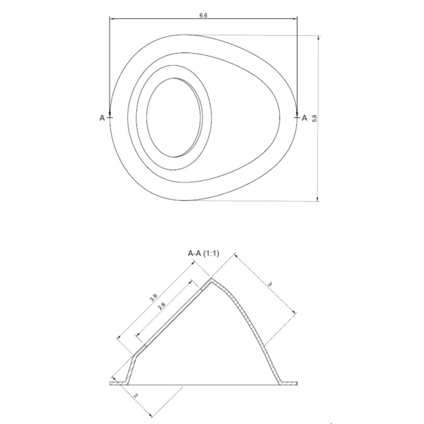 Custom Speaker Pods - 3.5″ Universal Angled Speaker Pod image 2