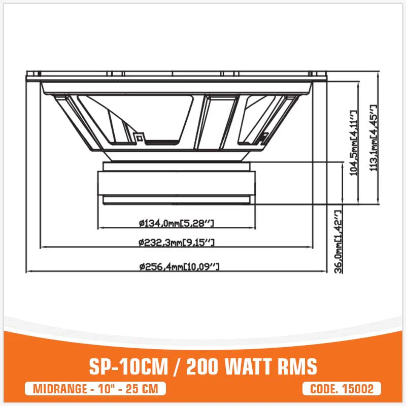SP Audio - SP 10CM MIDRANGE BEST SELLER 10"/25CM 200W RMS image 7