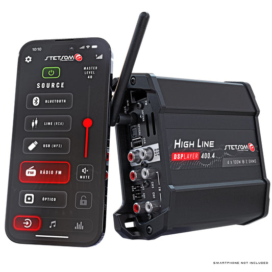 Stetsom  - High Line DSPLAYER 400.4 - DSP Amp, Bluetooth, FM Radio,App Control image 0