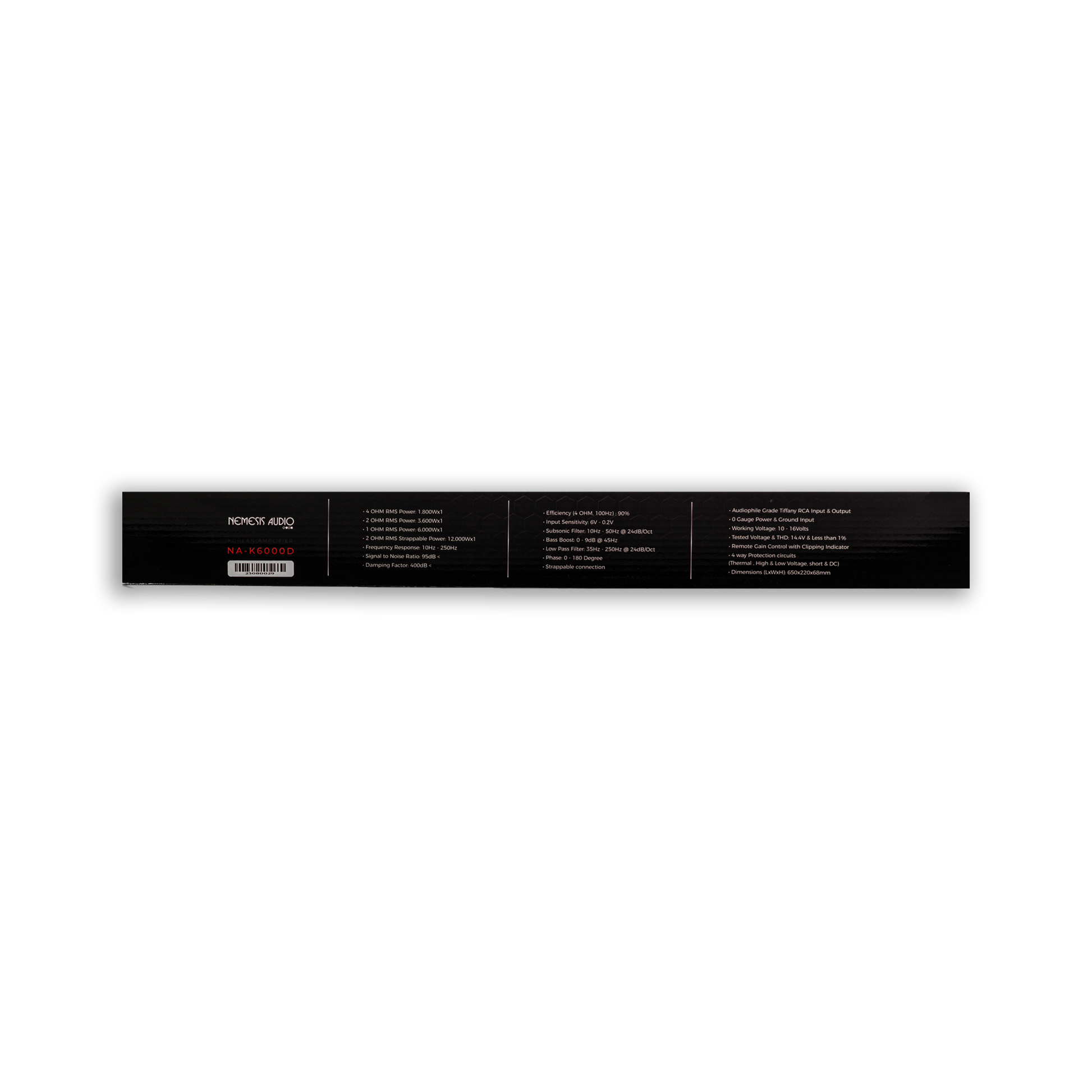 Nemesis Audio-NA-K6000D-6000W @ 1-Ohm Class D 1-Channel Made In Korea image 2