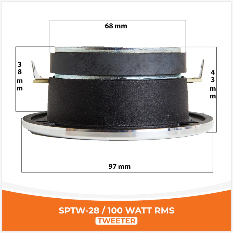 SP Audio -SP TW 28 BULLET TWEETER 100W RMS (PAIR PRICE) image 6