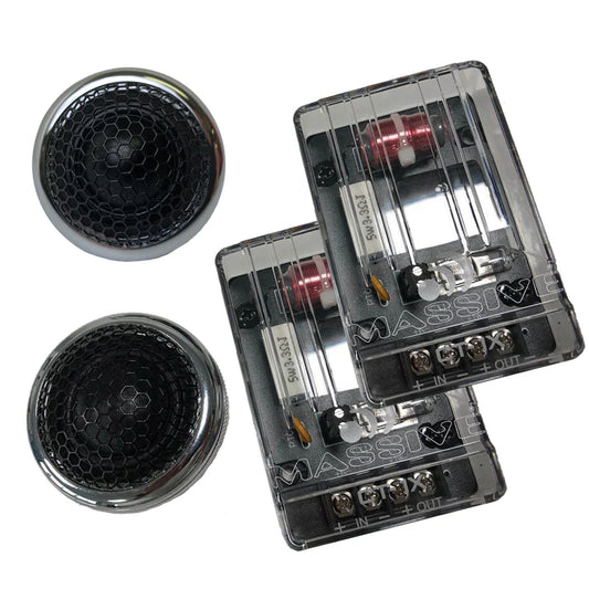 Massive Audio -CT1X - 100 Watts RMS Multi Mounting 25mm Silk Dome Chrome Tweeter image 0