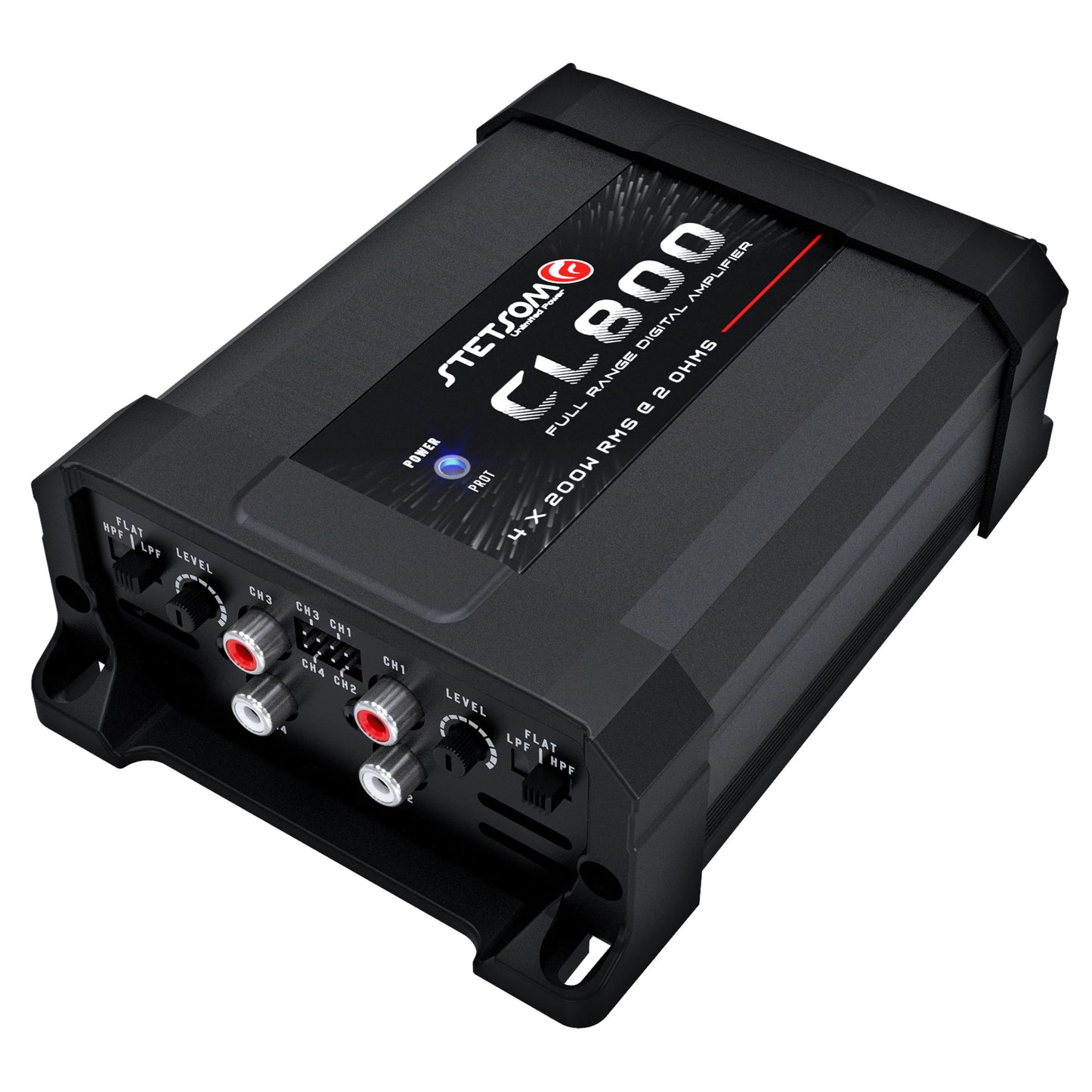 Stetsom  | CL 800.4 | 2 Ohms | Full Range Amp | 4 Ch | RCA & High Input | 800W RMS