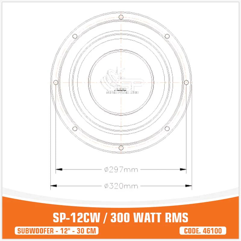 SP Audio - SP 12CW ENTRY LEVEL SUBWOOFER 12"/30CM 300W RMS image 8