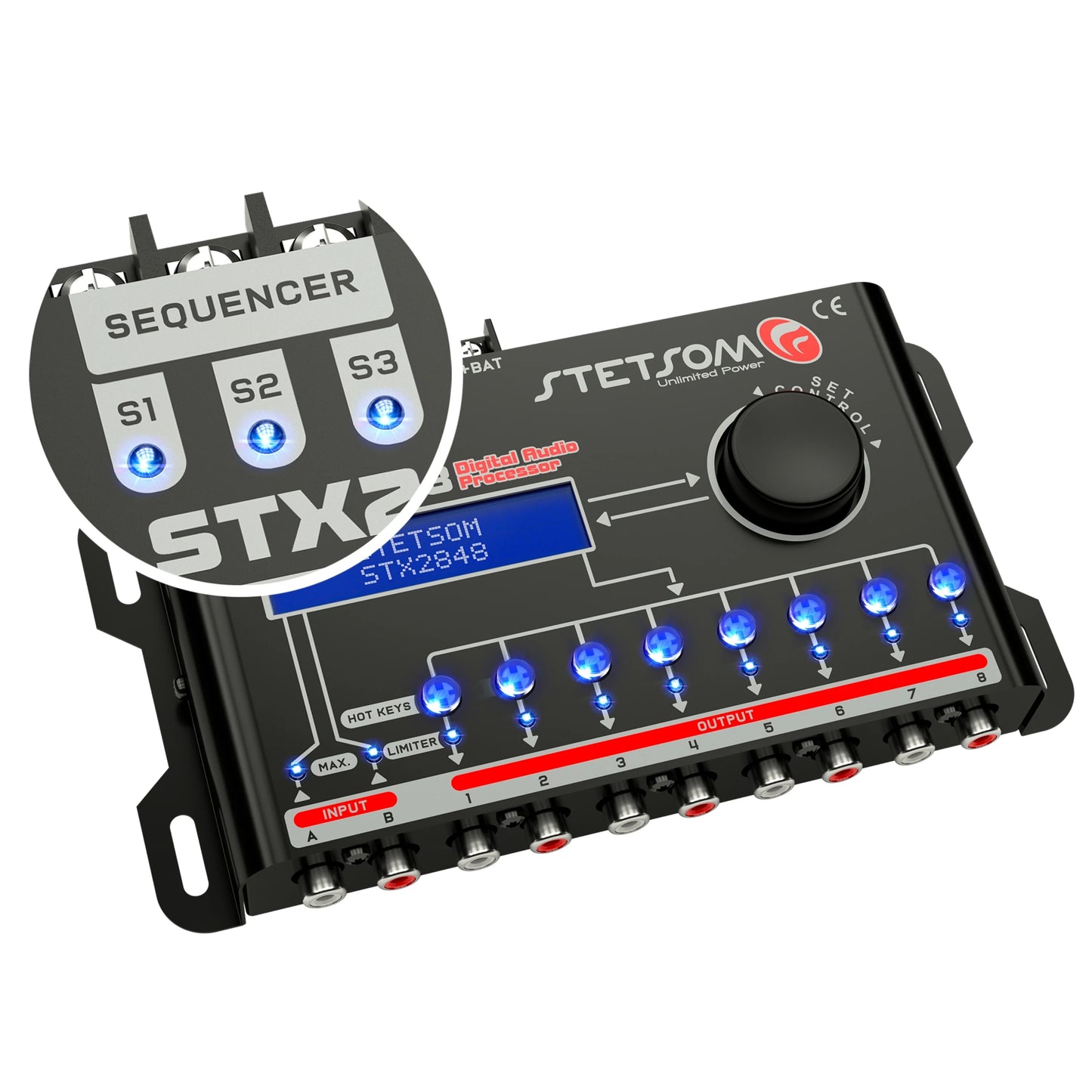 Stetsom  - STX 2848 DSP Crossover & Equalizer 8 Ch Full Digital Signal Processor image 3