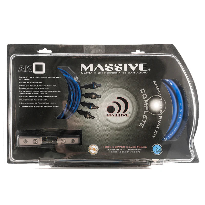 Massive - AK0 - 0 AWG Full Wire Kit Silver Tinned 100% O2 Free Pure Twisted Copp image 0