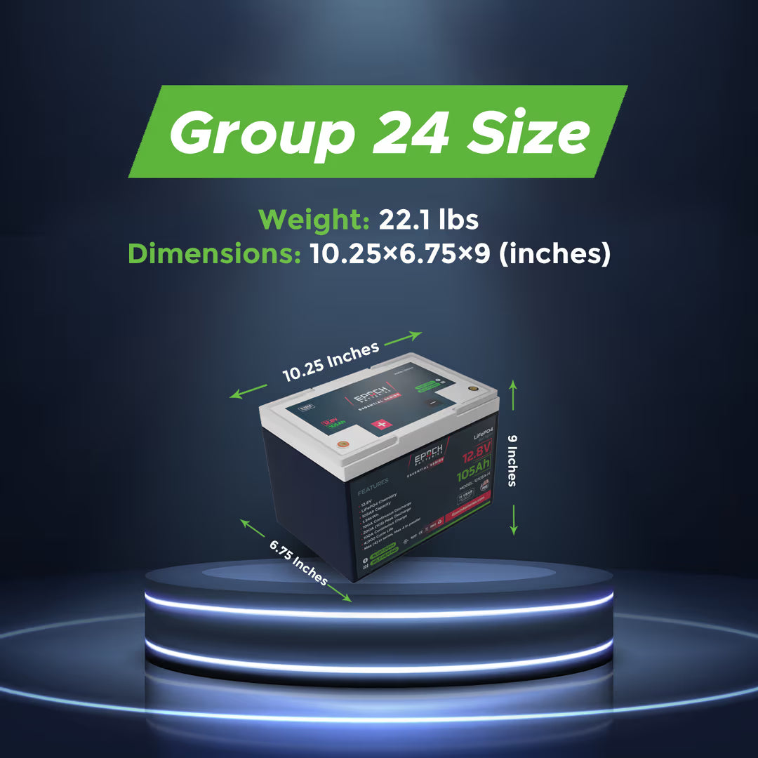 Epoch Batteries - 12105A-H - 12V 105Ah Bluetooth & Heated LiFePO4 Batt image 5