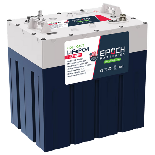 Epoch Batteries - 48V 30Ah GC2 - Golf Cart LiFePO4 Lithium Battery image 0