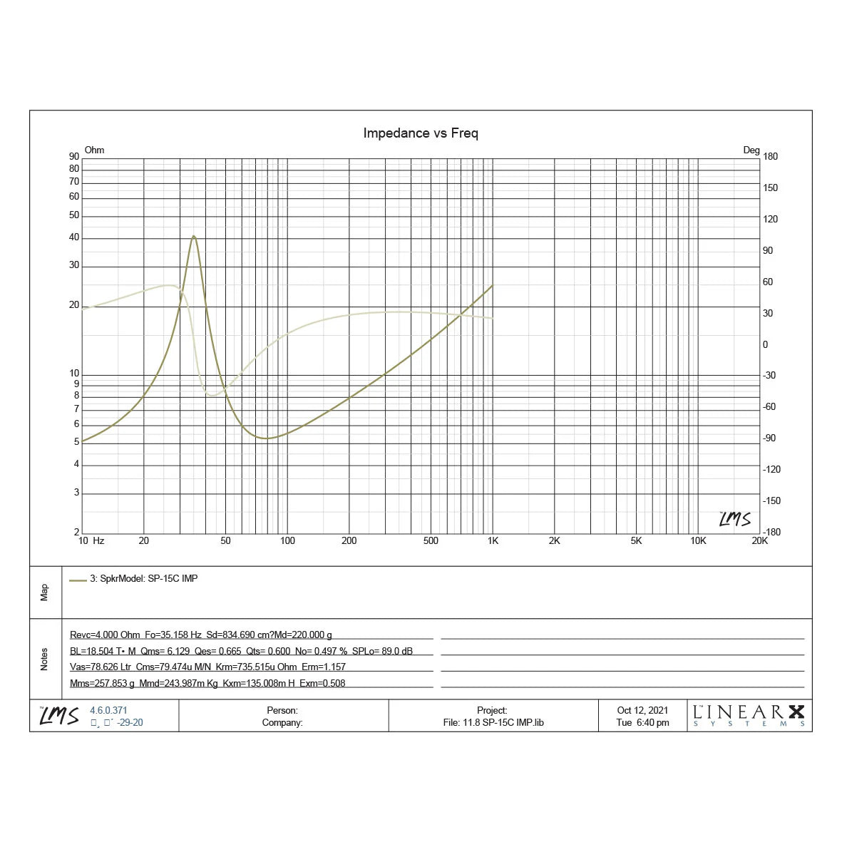 SP Audio - SP 15C SUBWOOFER 15"/38CM 500W RMS image 1